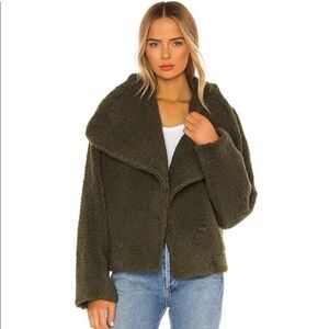Free People Izzy Wrap Coat in Olive - Small